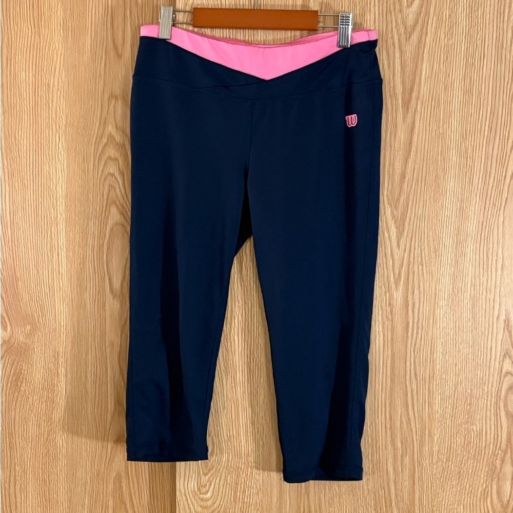 Wilson Navy and Pink Athletic Workout Leggings